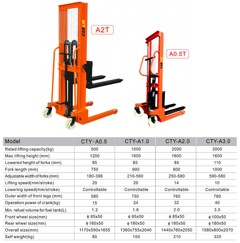 Hand Stacker Economic CTY-A | Car Lift