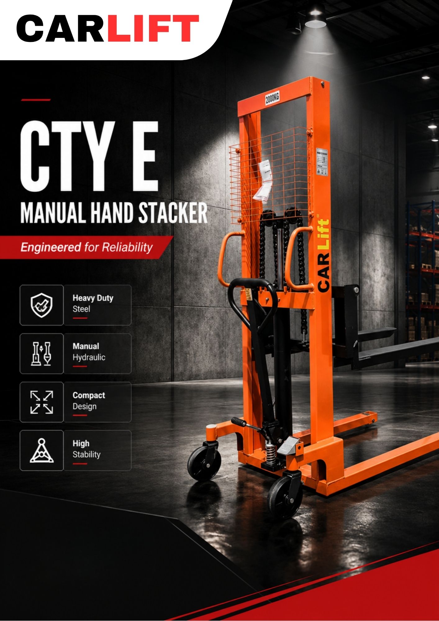 Hand Stacker Top Quality CTY-E CARLift